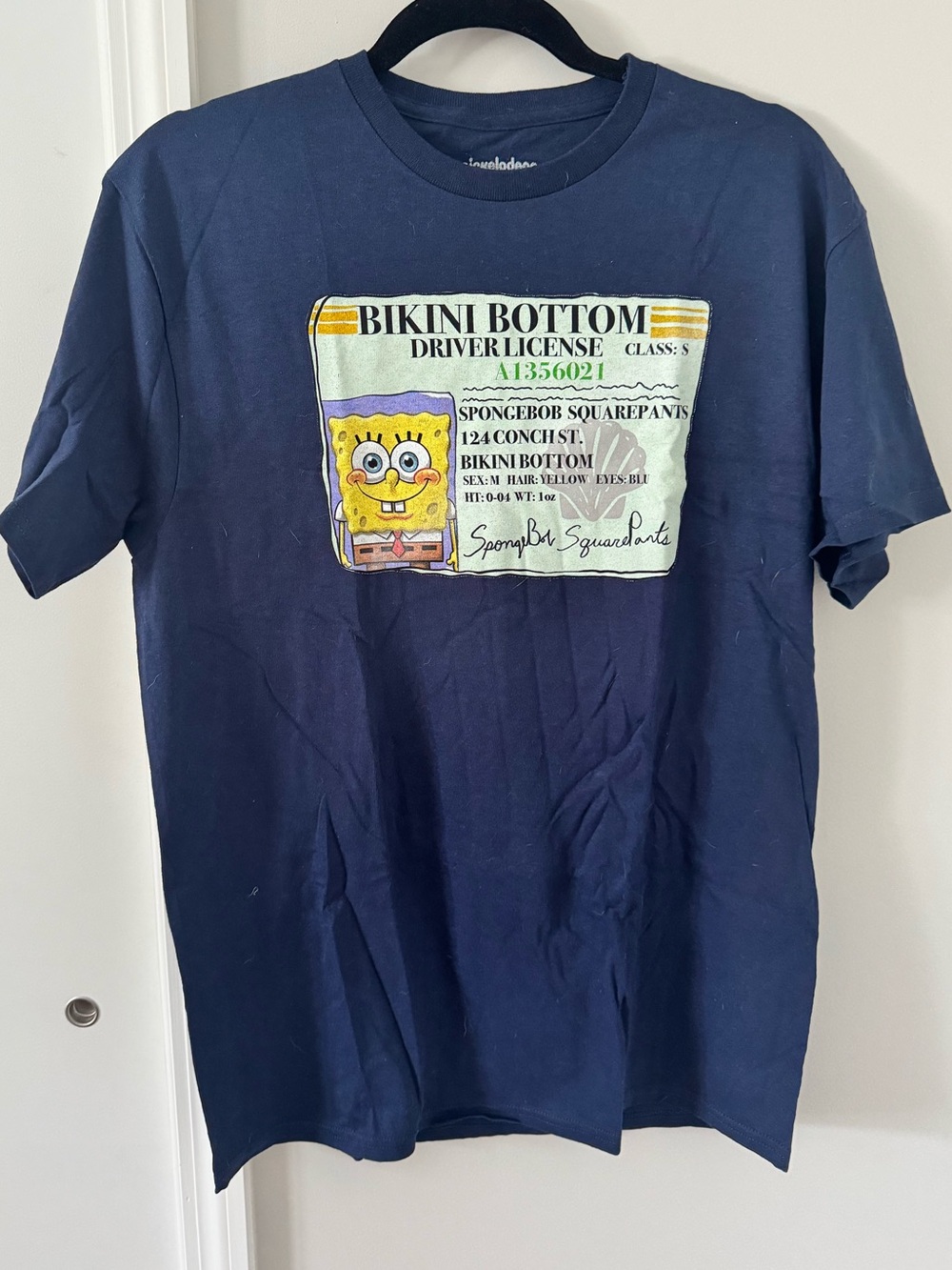 SpongeBob Bikini Bottom Driver License Graphic Tee in Navy